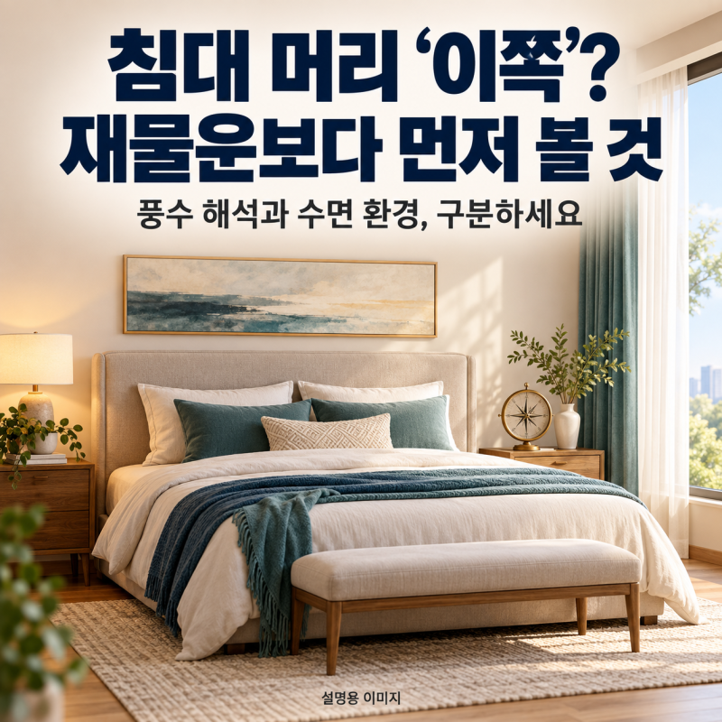 풍수지리 안방 공식! 침대 머리 '이쪽'으로 두면 재물운 폭발