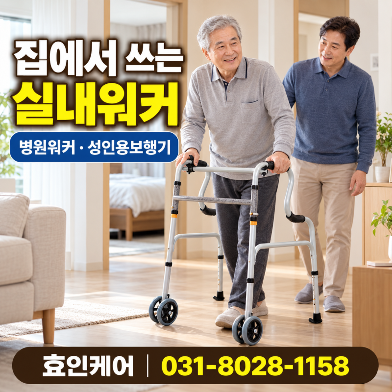 수원·화성·오산 실내워커, 퇴원 후 집에서 쓰는 병원워커·성인용보행기 선택법