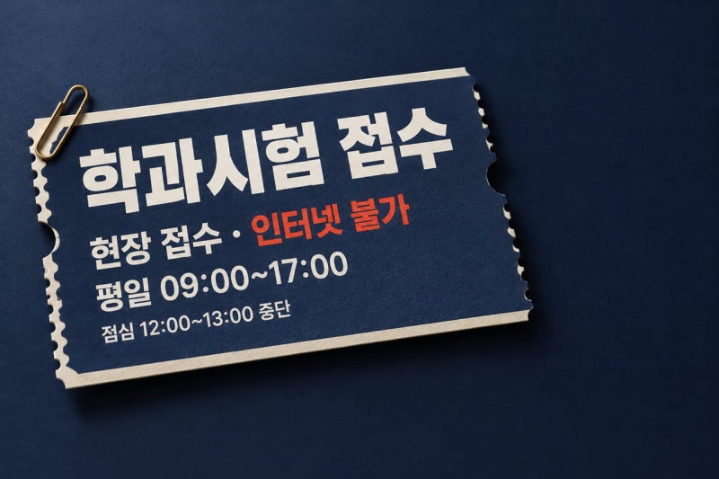 운전면허 필기시험 접수는 인터넷 불가, 수수료 1만원·사진 3매