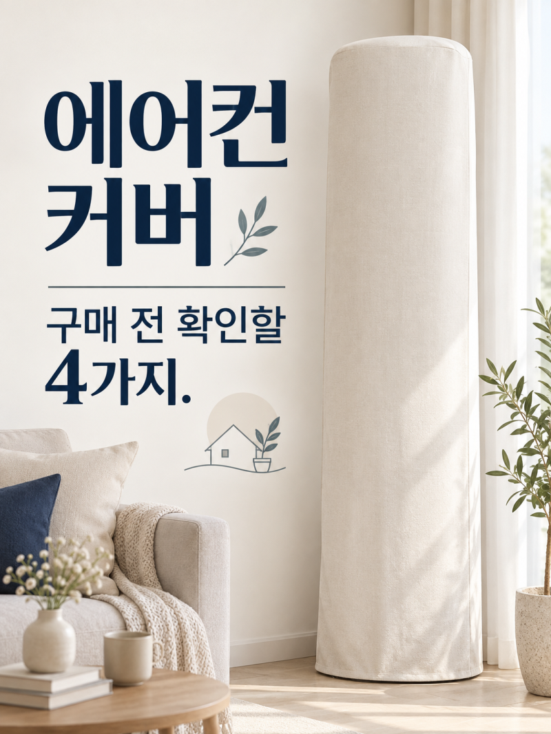 에어컨 커버 구매 전 확인할 4가지｜베베데코 올핏 원형스탠드형