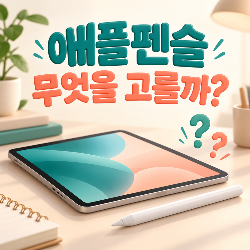 애플펜슬 2세대·Pro·USB-C, 복잡하게 고를 필요 없습니다