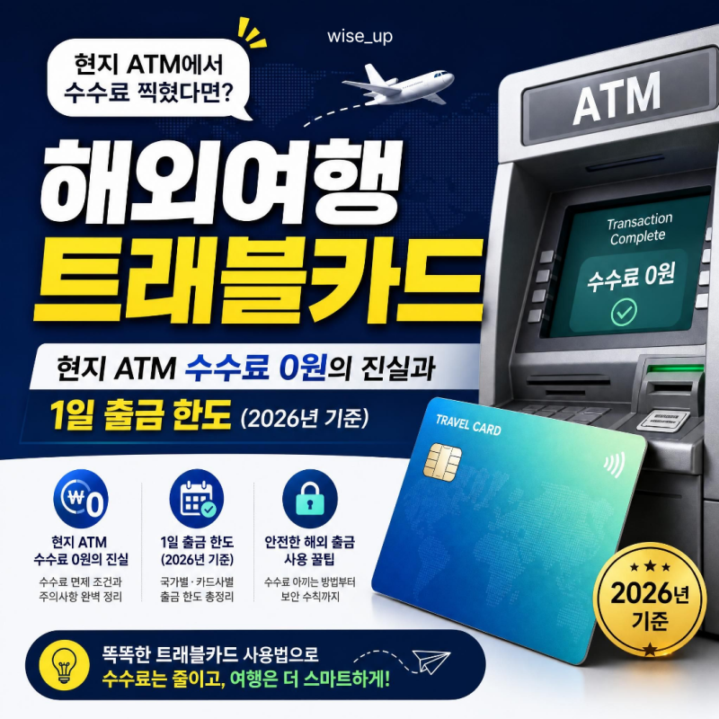 현지 ATM에서 수수료 찍혔다면? 해외여행 트래블카드 현지 ATM 수수료 0원의 진실과 1일 출금 ....