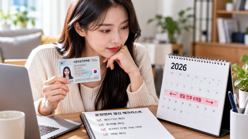 2026년 최신 운전면허증 갱신 방법 총정리｜기간·준비물·온라인 신청·비용