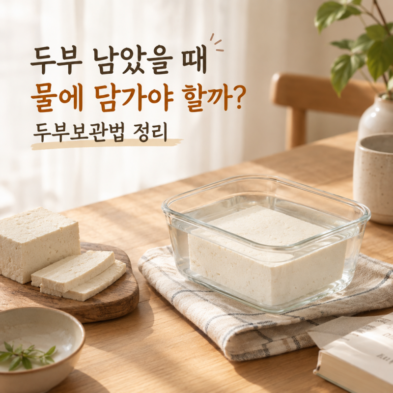 두부 남았을 때 물에 담가야 할까? 두부보관법 정리