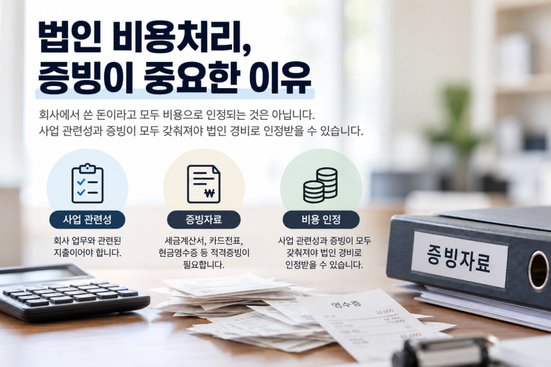 법인 비용처리, 어떤 증빙을 챙겨야 할까?,세금계산서·카드·현금영수증 기초