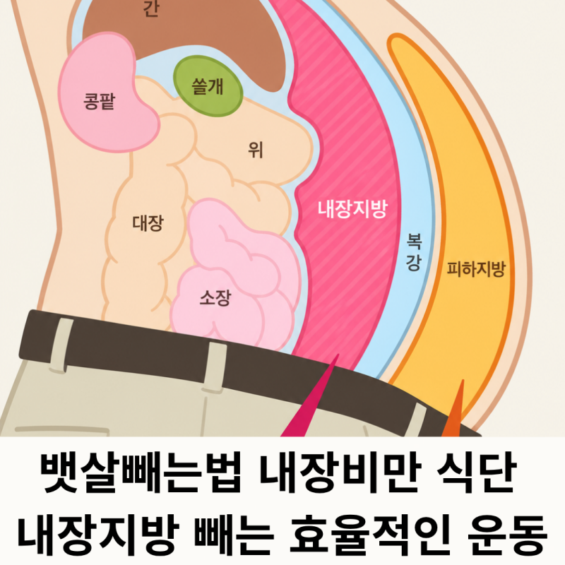 뱃살빼는법 내장비만 식단, 내장지방 빼는 효율적인 운동