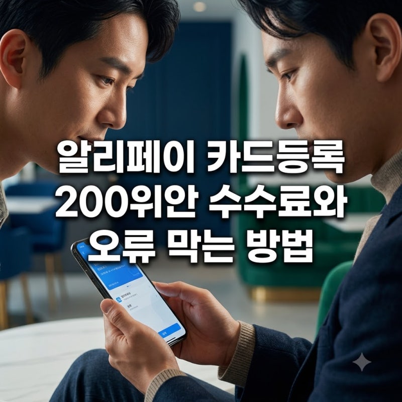 알리페이 카드등록 200위안 수수료와 오류 막는 방법