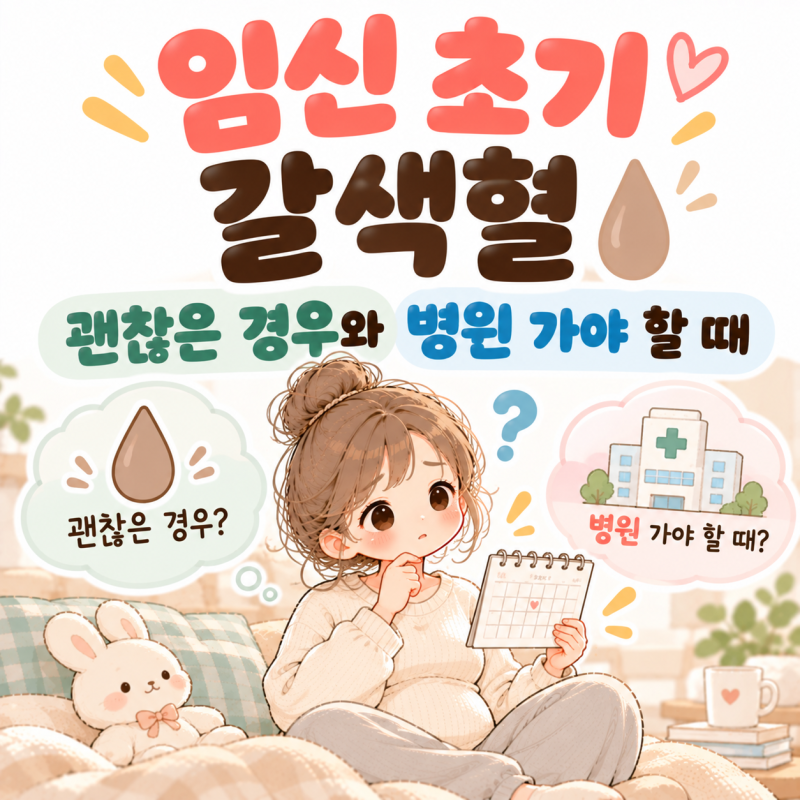 임신 초기 갈색혈 괜찮을까요?