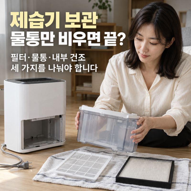 제습기 청소, 물통만 비우고 넣으셨나요? 필터·건조·보관까지 끝내는 순서