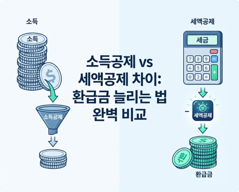 소득공제 세액공제 차이 완벽 비교! 환급금 늘리는 법