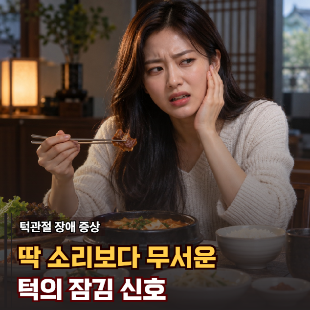"입 벌릴 때 딱 소리, 그냥 습관 아니었다" 턱관절 장애 증상 놓치면 씹는 것까지 달라집니다