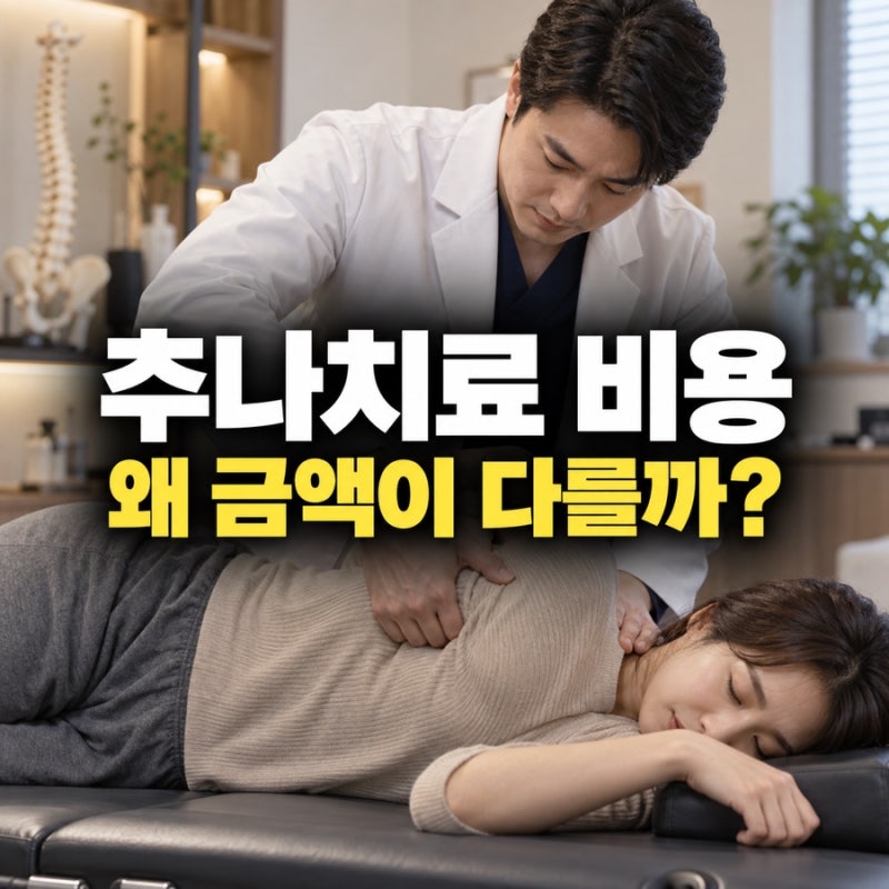 추나치료 비용, 보험 된다는데 결제 금액이 다른 이유