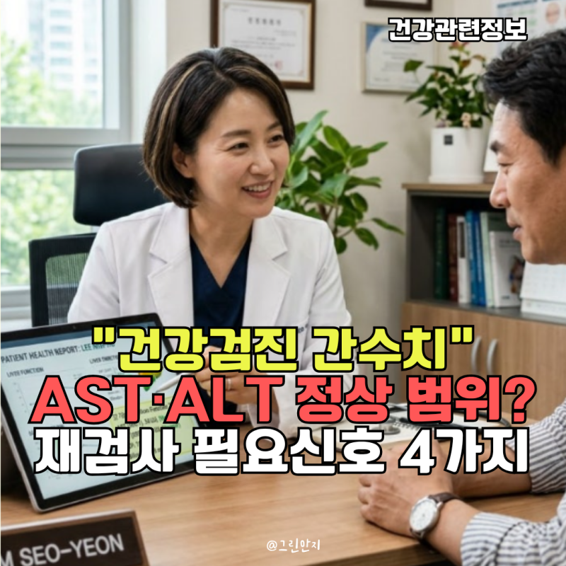 “건강검진에서 간수치가 높게 나왔다면?” AST·ALT 수치와 재검사가 필요한 경우