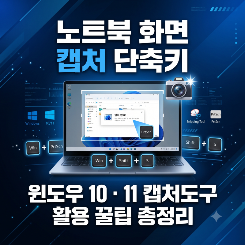 노트북 화면 캡처 단축키 윈도우 10 11 캡처도구 사용법 총정리