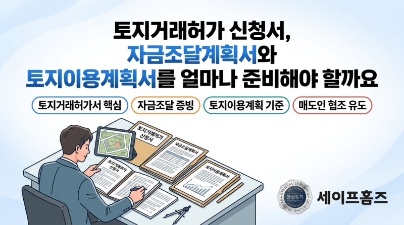 토지거래허가 신청서, 자금조달계획서와 토지이용계획서를 얼마나 준비해야 할까요