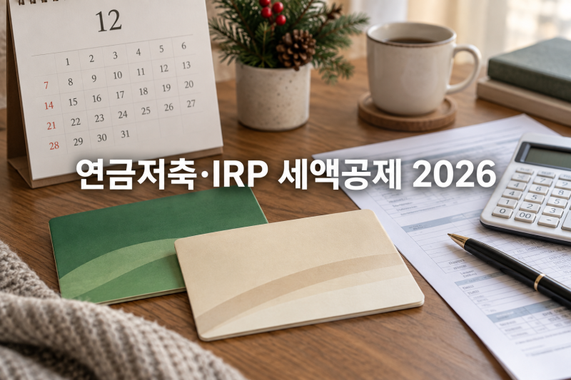 연금저축 IRP 세액공제 2026, 연말에 얼마 넣으면 얼마 돌려받나 소득별 계산