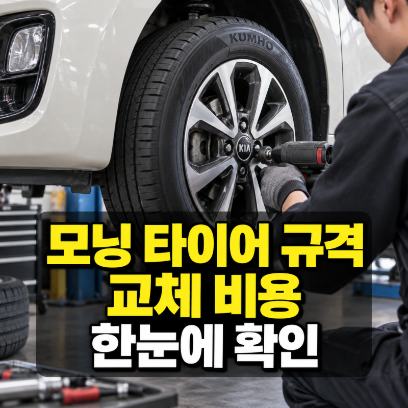 모닝 타이어 규격과 실제 교체 비용 한눈에 알아보기