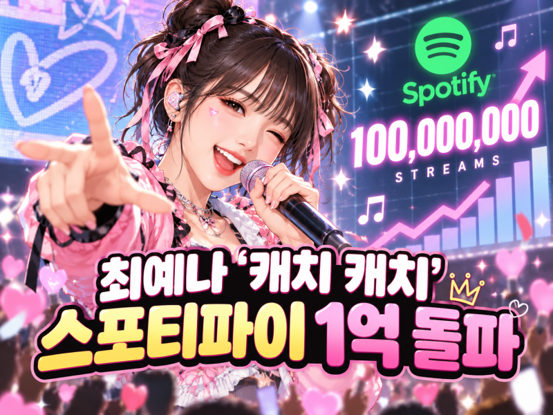 최예나 ‘캐치 캐치’ 1억 스트리밍 돌파…멜론 4위 찍고 다음 신곡까지 온다