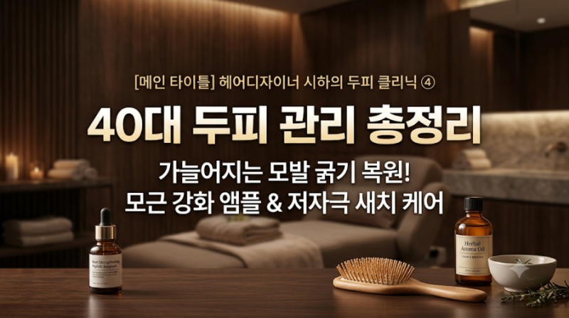 40대 두피 관리 총정리! 가늘어지는 모발 숱 살리는 모근 강화 & 저자극 새치 케어