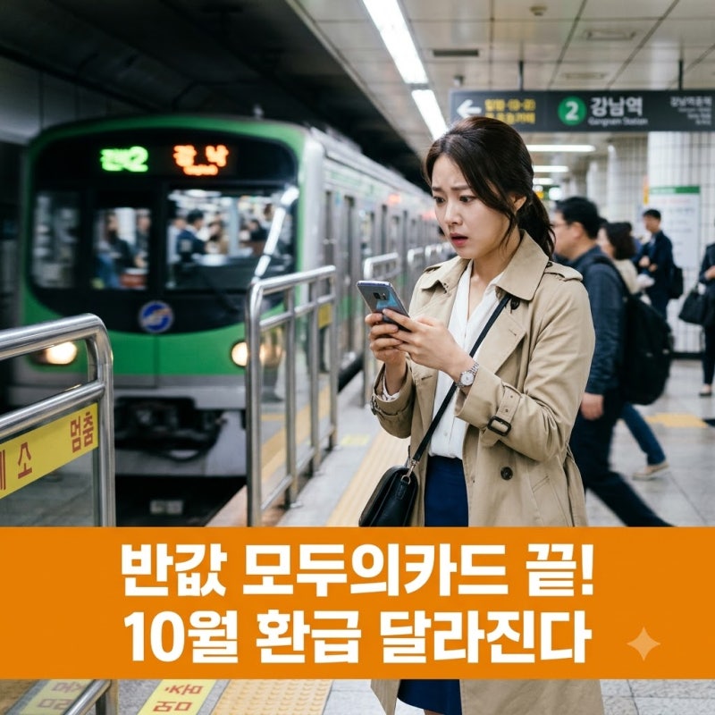 반값 모두의카드 9월 종료, 10월부터 교통비 환급 얼마나 줄어드나 (월 6만원·8만원·10만원 비....