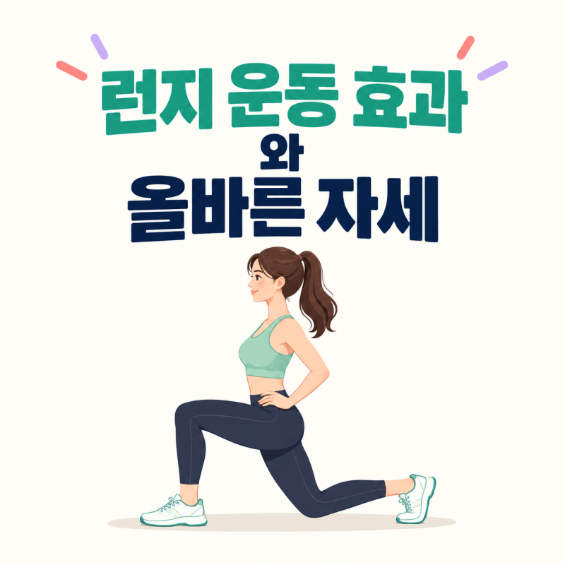 [허벅지 엉덩이 근육강화] 런지 운동 효과와 올바른 자세