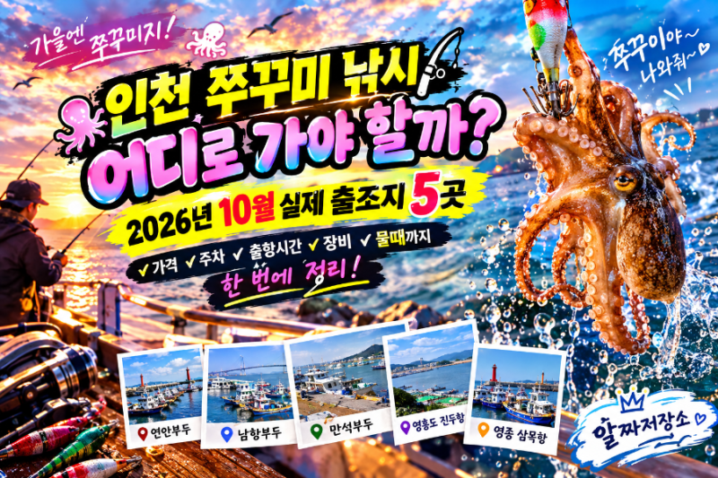 쭈꾸미 낚시, 10월에 가면 잡힐까?