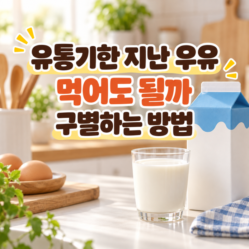 유통기한 지난 우유 먹어도 될까 구별하는 방법