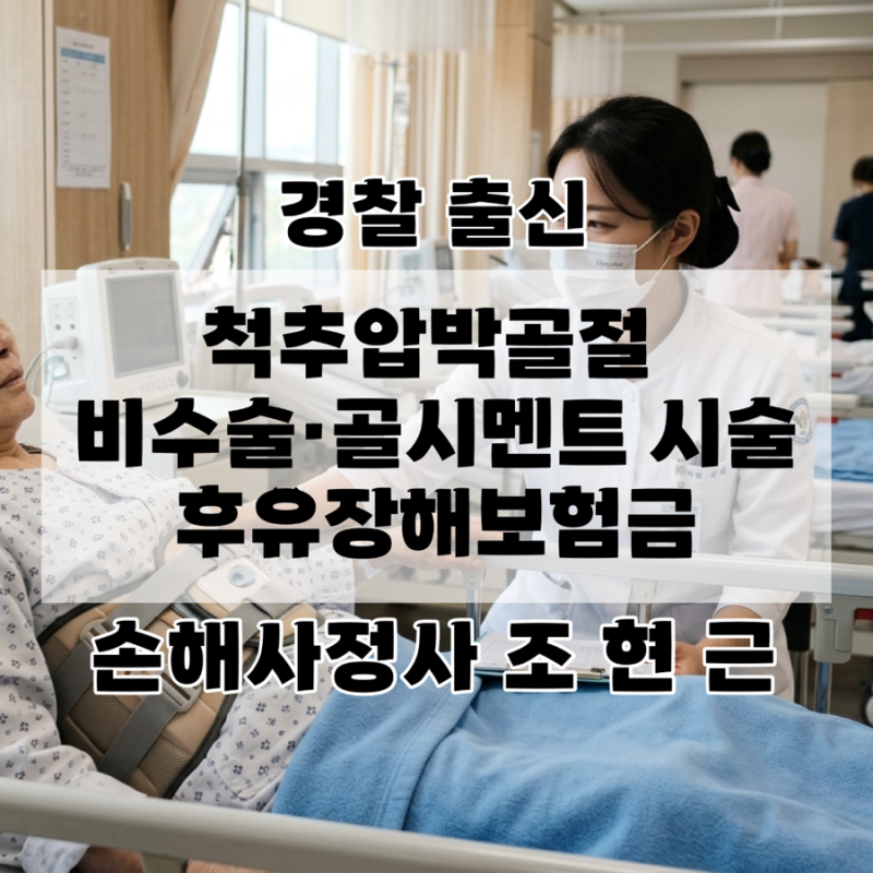 낙상 척추압박골절 비수술·골시멘트 시술 후 골다공증 삭감 대응 및 후유장해보험금 청구 ....