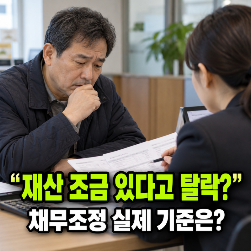 “재산 조금 있다고 탈락?” 채무조정 불승인 8,888건, 실제 기준은?