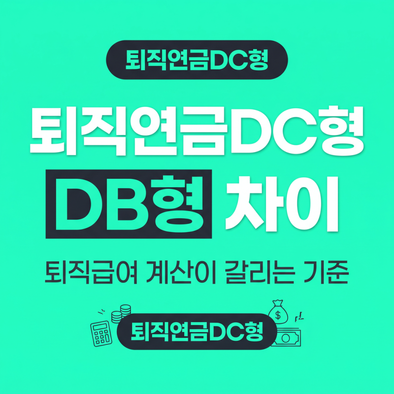 퇴직연금DC형 DB형 차이, 퇴직급여 계산이 갈리는 기준
