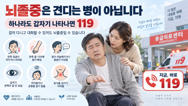 뇌졸중은 견디는 병이 아닙니다 — 괜찮다고 버티면 안 되는 이유