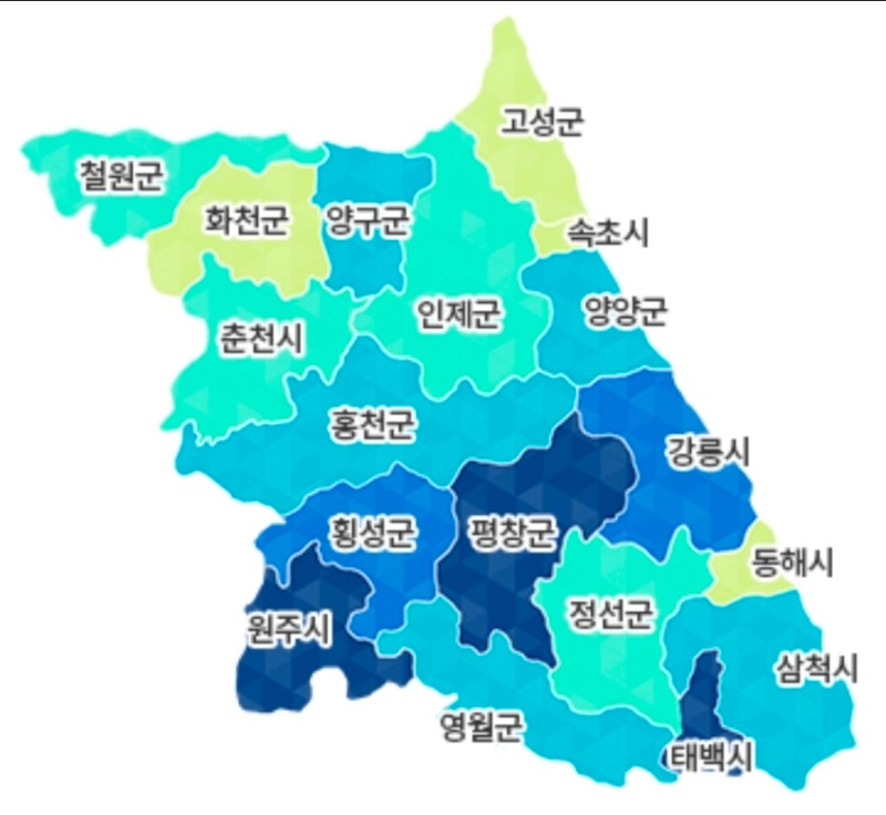 강원도 지도 지역 총정리｜18개 시·군 행정구역과 주요 지역 한눈에 보기