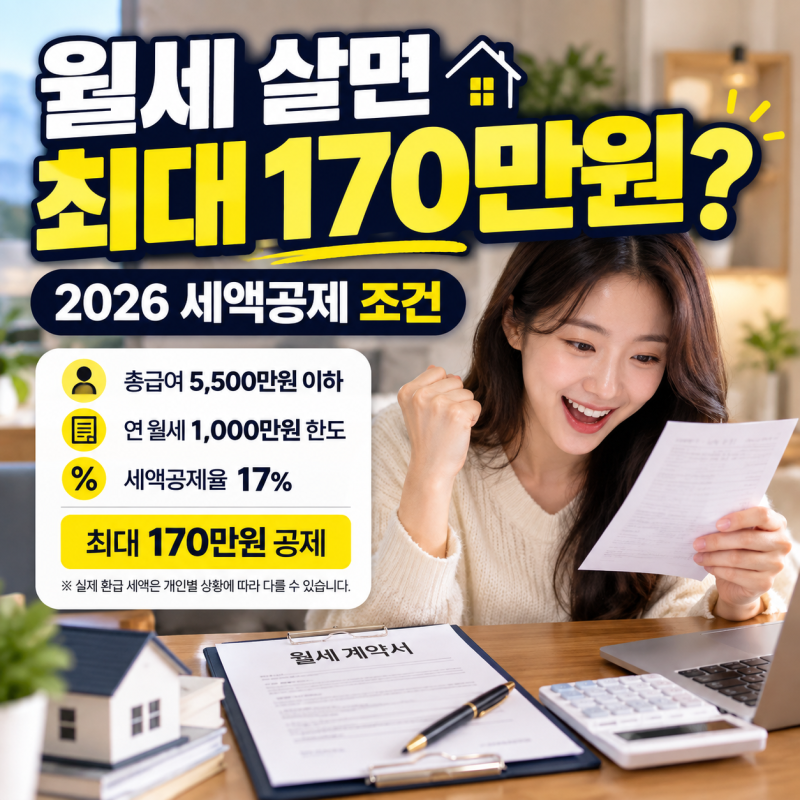 월세세액공제조건 2026년 총정리, 전입신고 안 했다면 어떻게 될까?