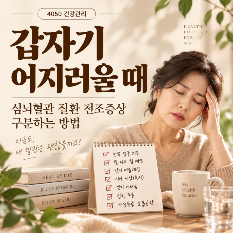 갑자기 어지러울 때 뇌졸중일까?｜심뇌혈관질환 전조증상 구분하는 방법