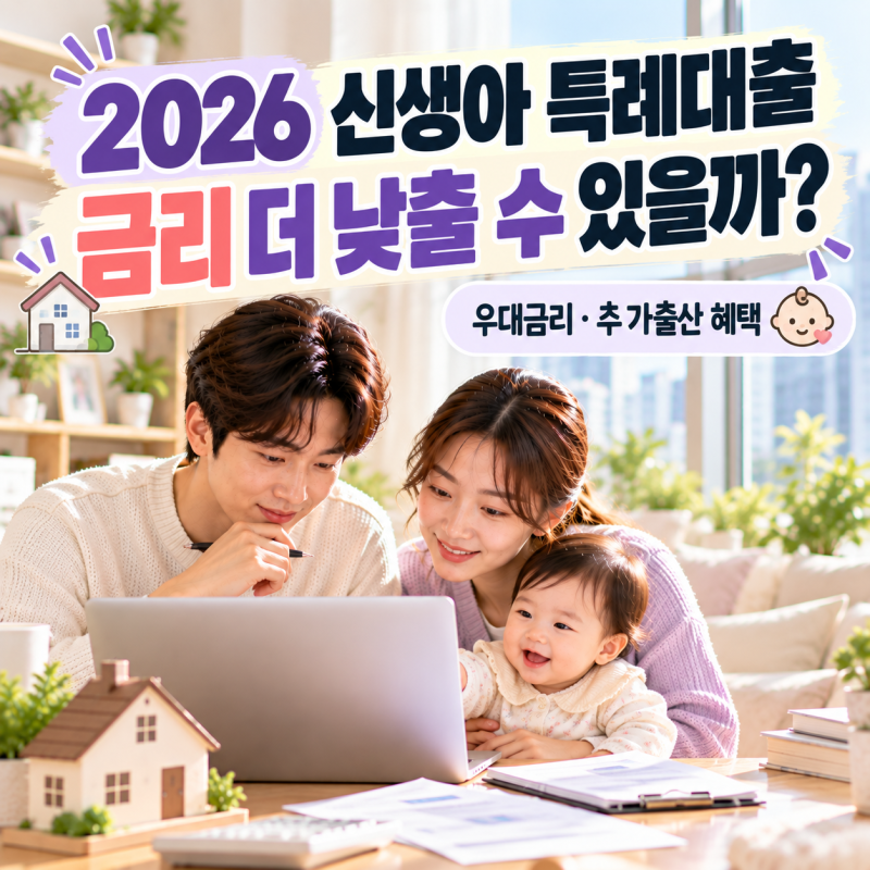 2026 신생아 특례대출 금리 (우대금리·추가출산 혜택)