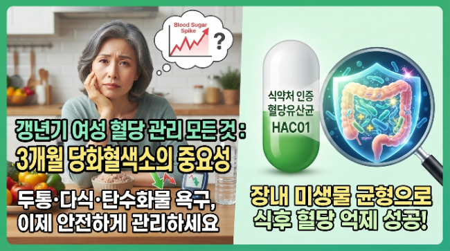 당뇨 초기증상과 합병증 예방 가이드: 제로음식의 진실부터 혈당유산균 HAC01, 갱년기 혈당 스....