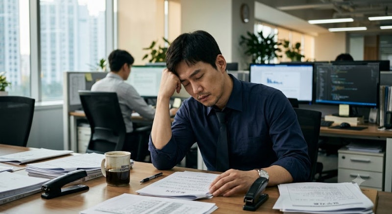 "직장인 만성피로 번아웃 자가 진단: 쉬어도 피곤한 부신 피로 증후군 원인과 실전 회복 법"