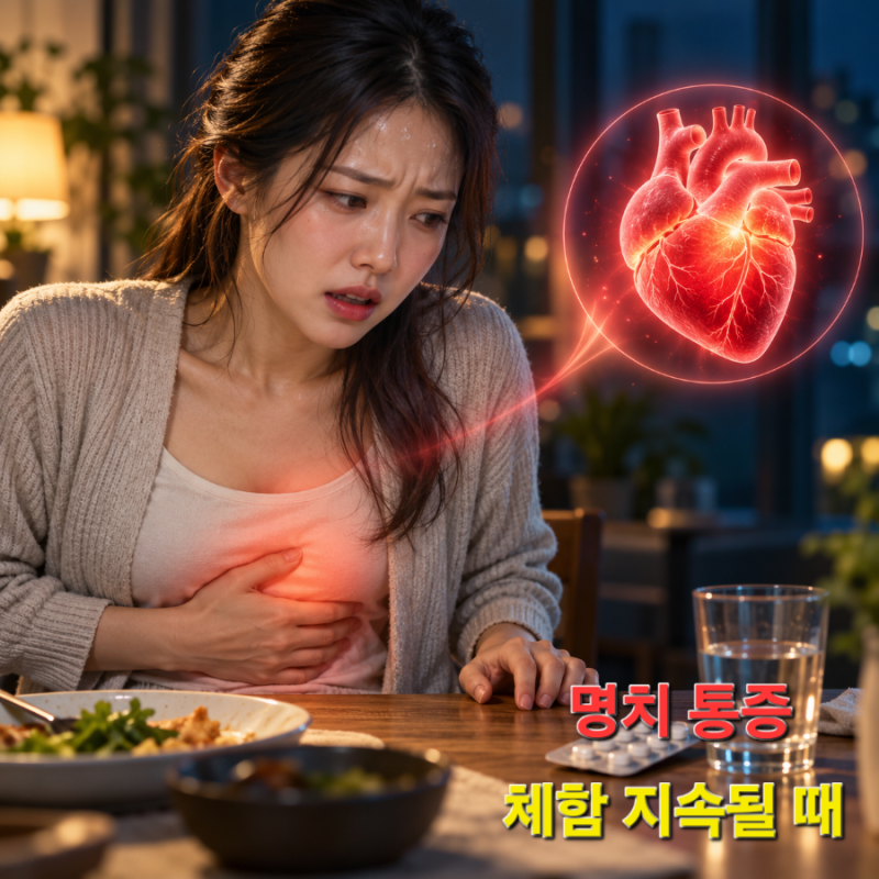 명치 통증·체함 지속될 때: 심근경색 돌연사 전조증상 소화불량 의심해야 하는 이유