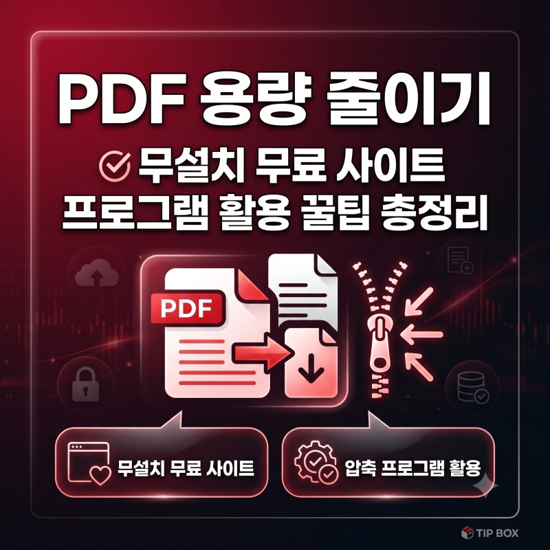 PDF 용량 줄이기 무설치 무료 사이트 프로그램 꿀팁 총정리