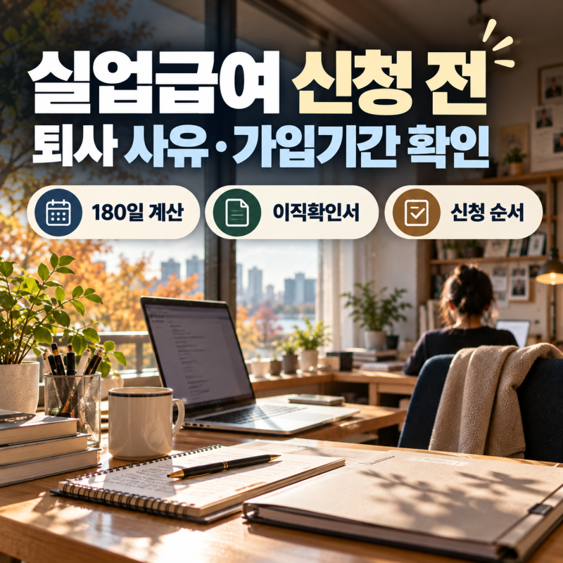 실업급여 신청 전 확인할 것｜퇴사 사유와 고용보험 가입기간