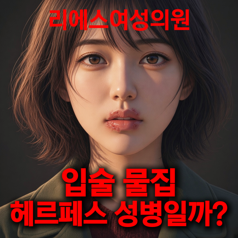 입술 물집 헤르페스 증상, 성병일까 아닐까?