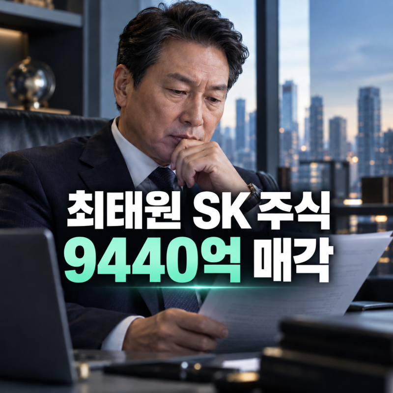 최태원 SK 주식 9440억원 매각, 지분율은 얼마나 줄었나