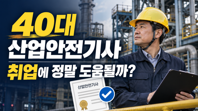 40대 산업안전기사 취득하면 취업에 도움이 될까? 이직·재취업 현실 총정리