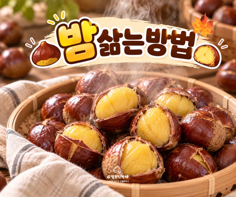밤 삶는 방법, 찌는 시간 몇 분?껍질 잘 까지게 삶는 법