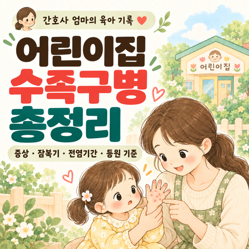 어린이집 수족구병 총정리｜증상·잠복기·전염기간·등원 기준