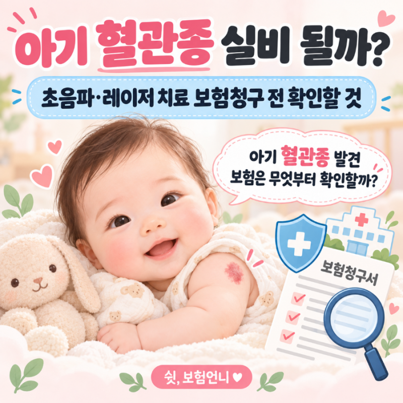 아기 혈관종 실비 될까? 초음파·레이저 치료 보험청구 전 확인할 것