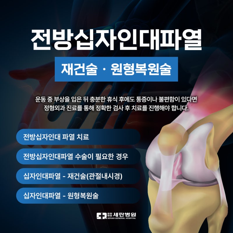 전방십자인대가 끊어졌다면 무조건 재건술을 해야 할까요?