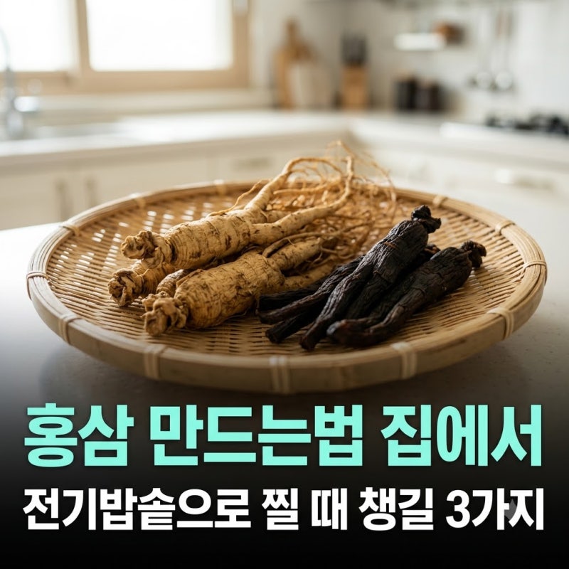 홍삼 만드는법 집에서 전기밥솥으로 찔 때 챙길 3가지
