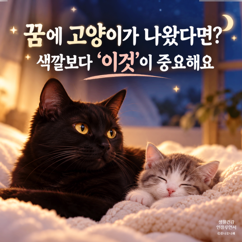 검은 고양이에게 물리는 꿈, 새끼 고양이를 품에 안은 꿈 해몽과 무의식 심리분석