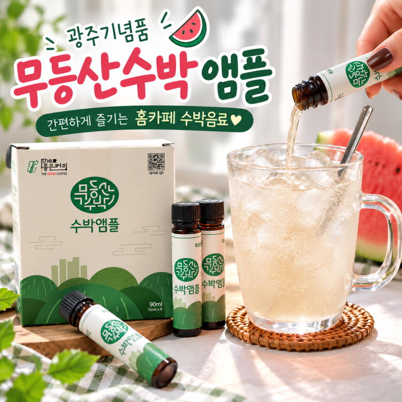 광주기념품 추천 무등산수박 앰플｜수박베이스로 간편하게 홈카페 수박에이드